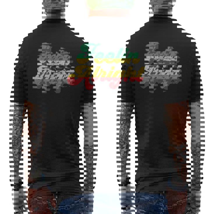 Feelin Alright ラスタ レゲエ ジャマイカ メンズTシャツ バックプリント