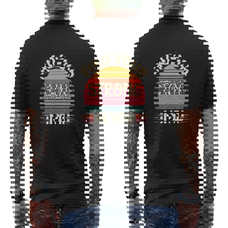 Find Yourtrong In You インスピレーションによる改善 メンズTシャツ バックプリント