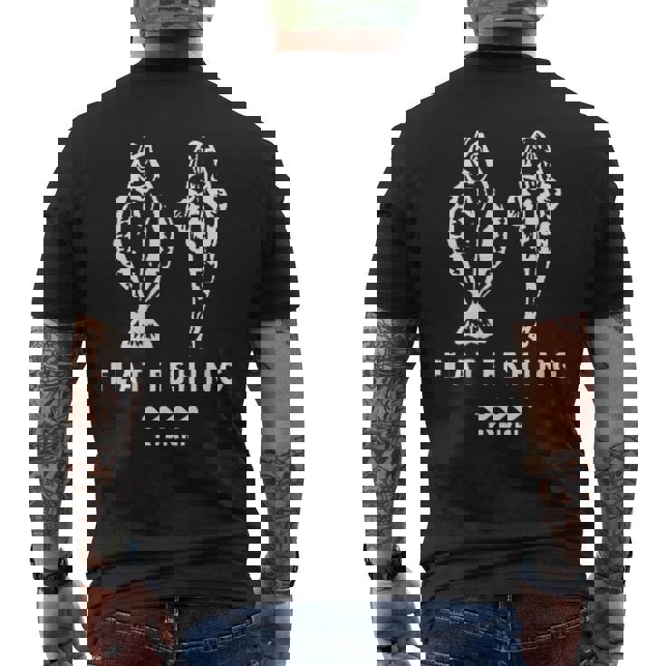 Flatfishing ヒラメ マゴチ 釣り メンズTシャツ バックプリント