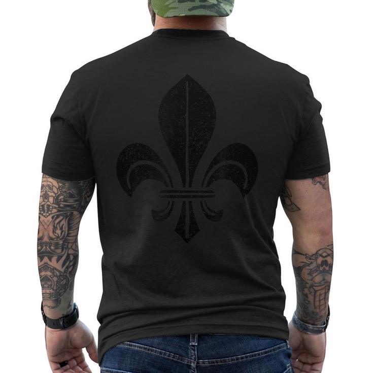 Fleur De Lisímbolo Fleur-De-Lys Heraldica Francia Camiseta Hombre Estampado Espalda