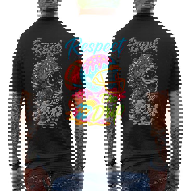 Football Drip Boys Football Ice Cream Sprinkle Respect Drip Men's T-shirt Back Print