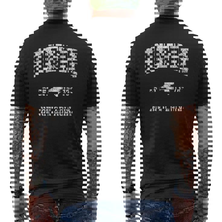 Foxfire ノースカロライナ Nc ビンテージ アスレチック スポーツデザイン メンズTシャツ バックプリント