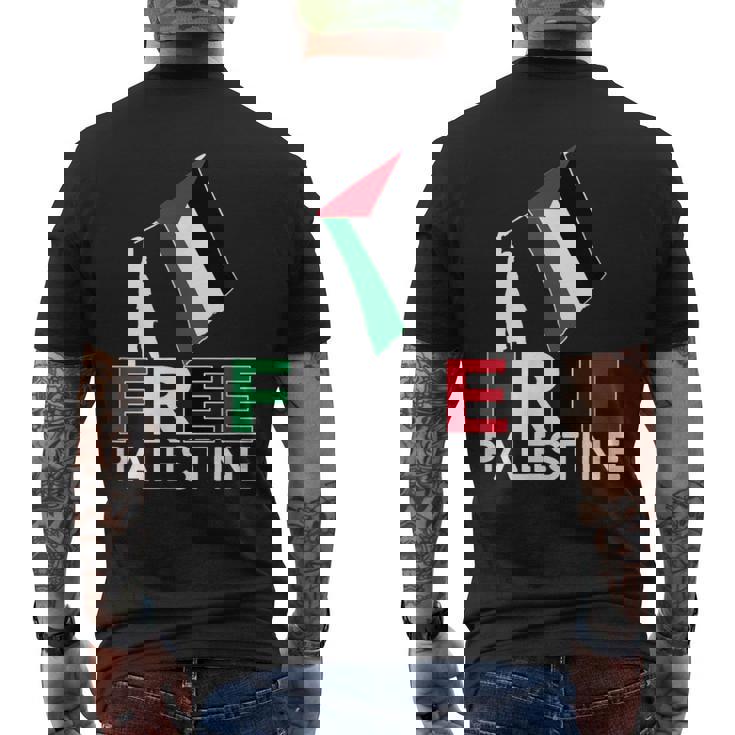 Free Palestine パレスチナ国旗 フリーガザtシャツ メンズTシャツ バックプリント