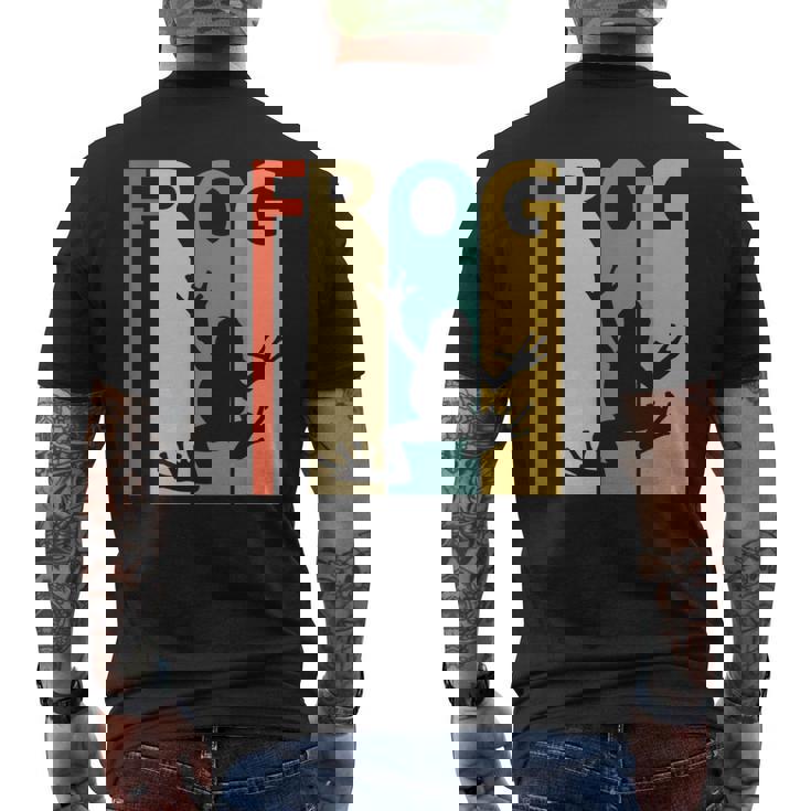 Frog カエル 動物 メンズTシャツ バックプリント