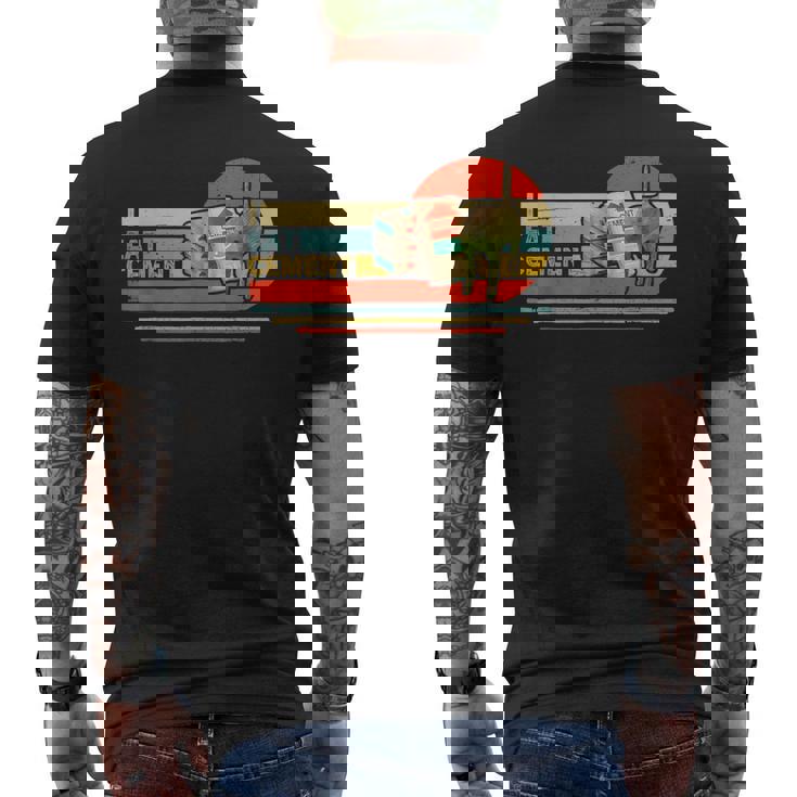 Cat Meme Internet Quote I Eat セメント メンズ レディース クール メンズTシャツ バックプリント