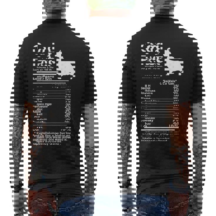 Corgi Facts 栄養ギフト カーディガン ペンブローク メンズTシャツ バックプリント