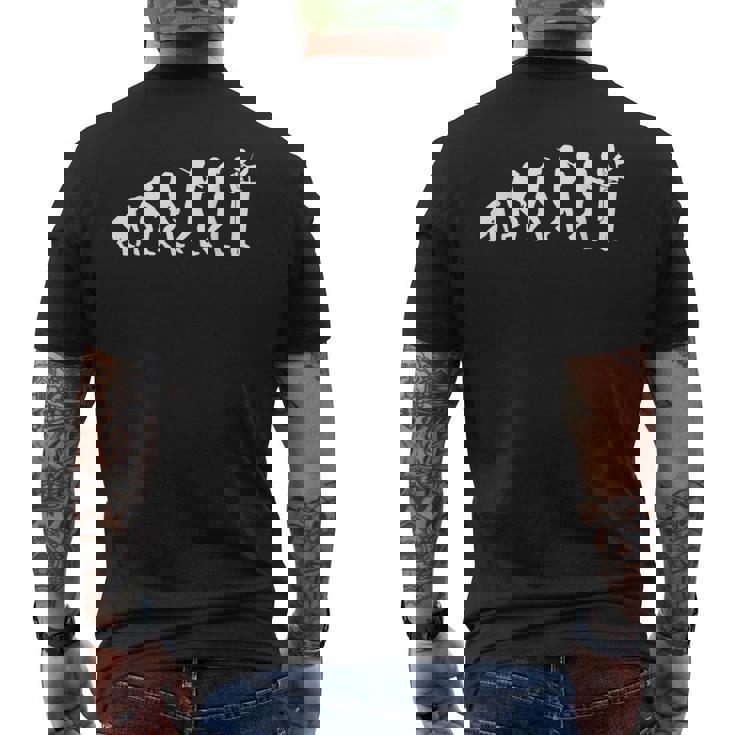 Evolution Of Man コンサートオーケストラ 音楽指揮者 メンズTシャツ バックプリント