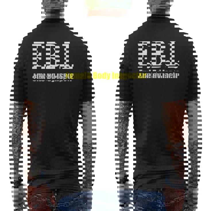 メンズ Fbi Female Body Inspector Meme Novelty Apparel メンズTシャツ バックプリント