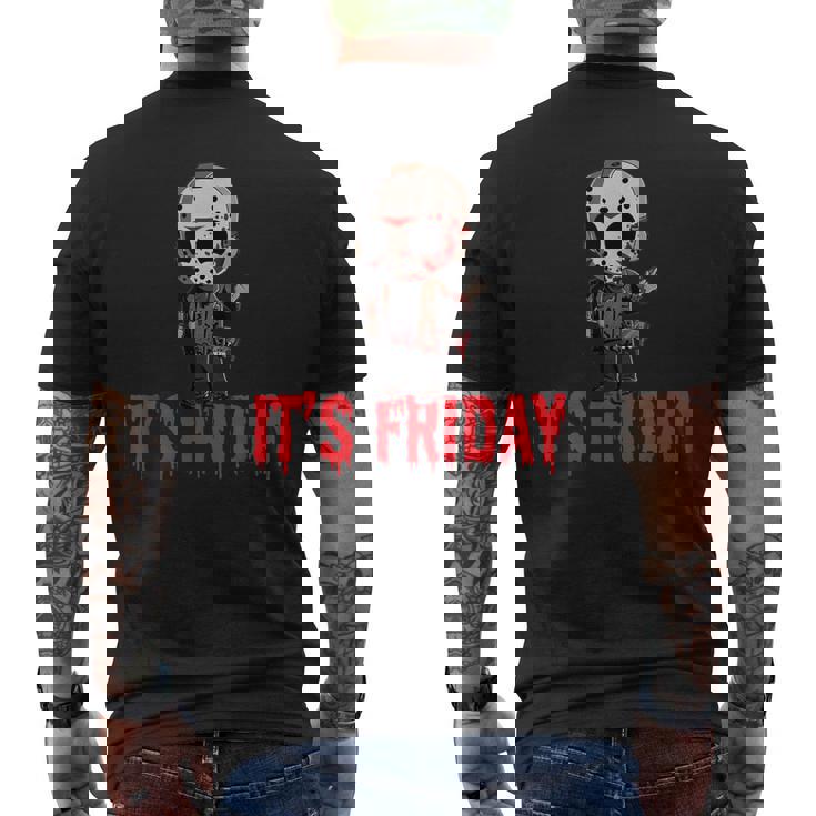 Friday 13Th ファニーハロウィンホラー メンズTシャツ バックプリント