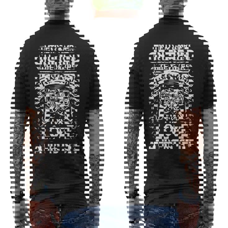 Gamer ボーイフレンド ミーム ビデオゲーム ティーンエイジャー ボーイズ メンズ メンズTシャツ バックプリント