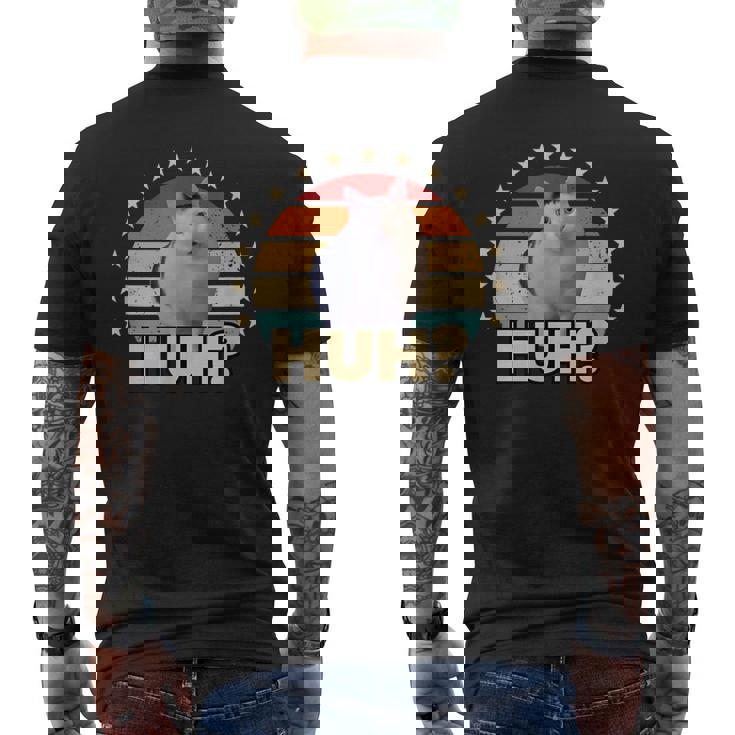 Huh Cat Huhおかしな猫好きのハッミーム メンズTシャツ バックプリント