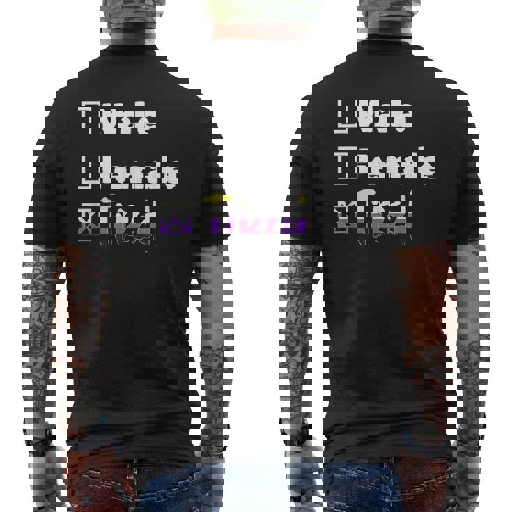 Lgbt プライド ノンバイナリー フラッグ ノンバイナリー メンズTシャツ バックプリント