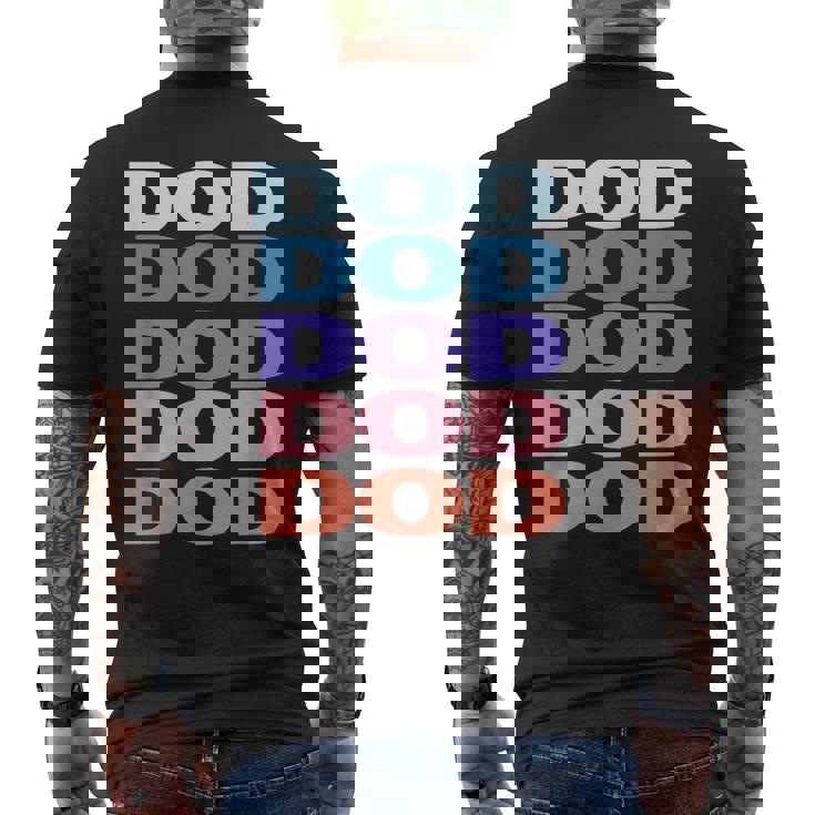 Modern Repeated Text Dod メンズTシャツ バックプリント