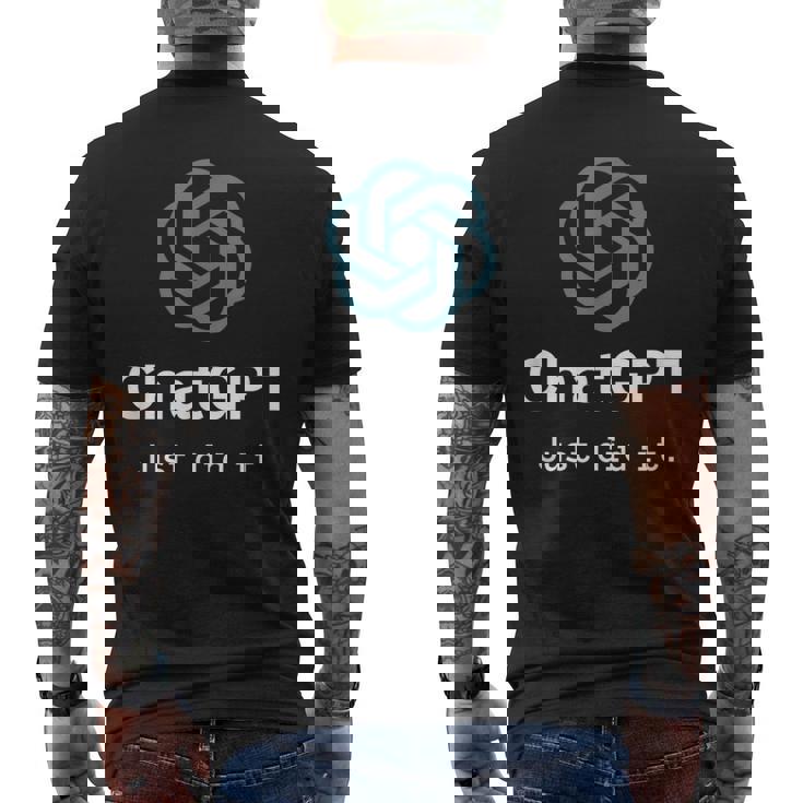Nerd Chatgpt Just Did It デザイン メンズTシャツ バックプリント