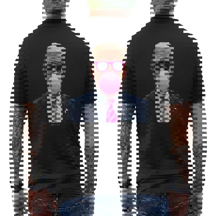 Pop Trump Pink Bubble Gumintage Trump Pink Glasses メンズTシャツ バックプリント