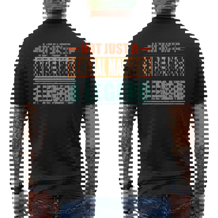 Quote Retro General Manager メンズTシャツ バックプリント