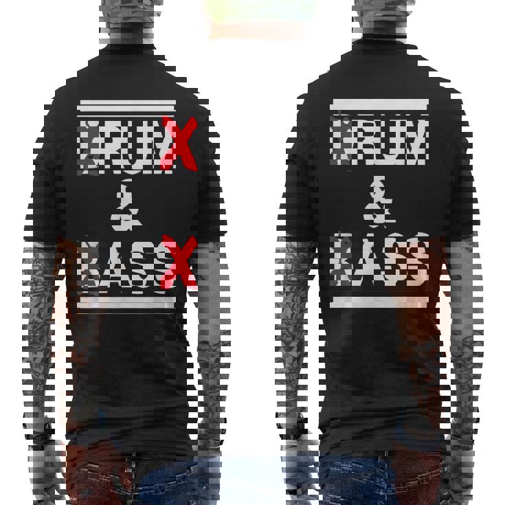 Rum And Ass Lovers Drum & Bass パロディ 皮肉なスローガン メンズTシャツ バックプリント