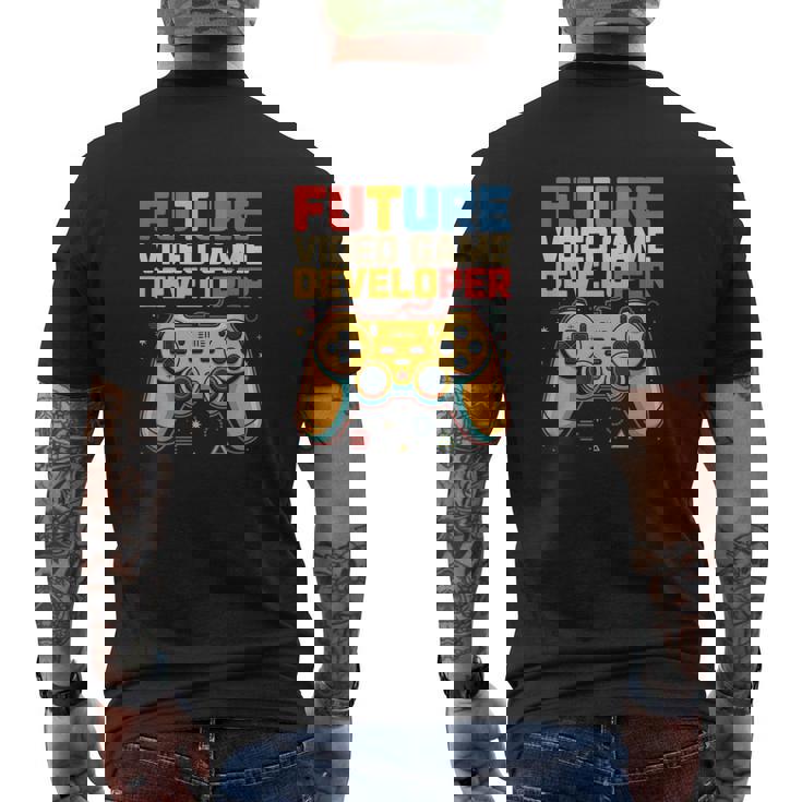 Futureideo Game Developer Gamer Coding Tech Geek メンズTシャツ バックプリント