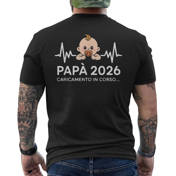 Futuro Papà 2026 Loading Regali Divertente Per Papa Padre T-shirt da uomo con stampa posteriore