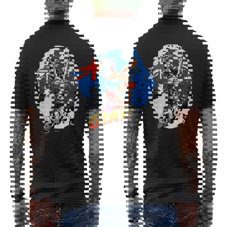 G'dayオーストラリアのお土産カンガルー。 メンズTシャツ バックプリント