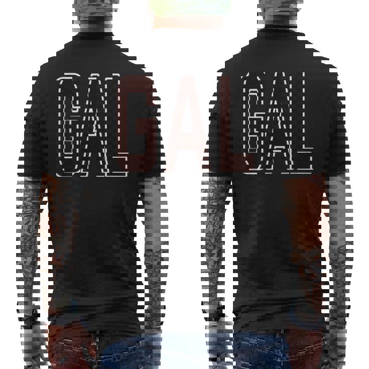 Gal ギャル【英語 文字】メッセージ 面白い デザイン メンズTシャツ バックプリント