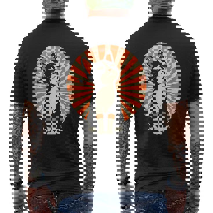 Gato Japonésintage Camiseta Hombre Estampado Espalda