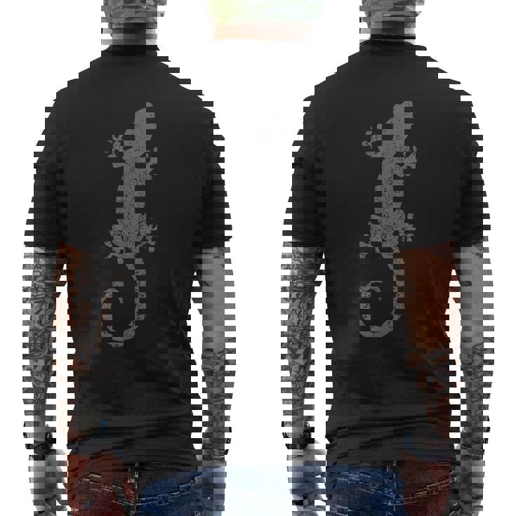 Gecko シャツ トカゲシルエット ヴィンテージ グランジ クール メンズ キッズ メンズTシャツ バックプリント