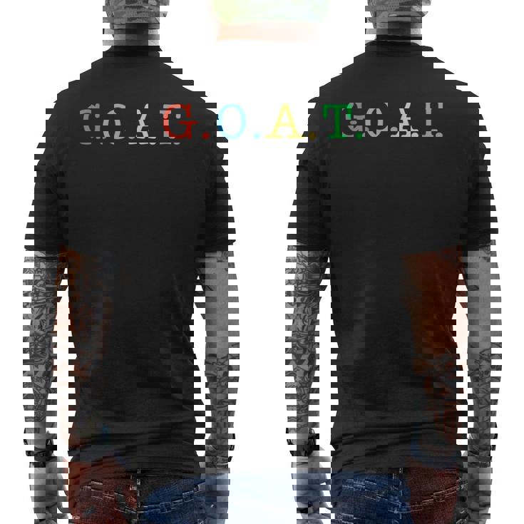 Goat Greatest Of All Time レインボーオールインチャンピオンtシャツ メンズTシャツ バックプリント