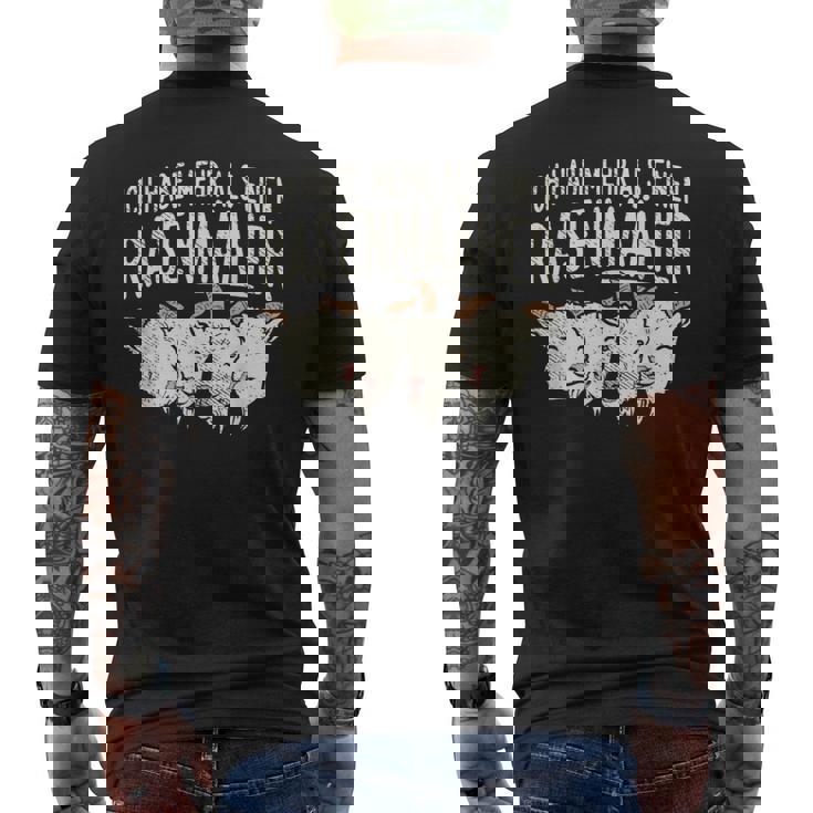 Goat I Have More Than A Lawn Mower Goat メンズTシャツ バックプリント