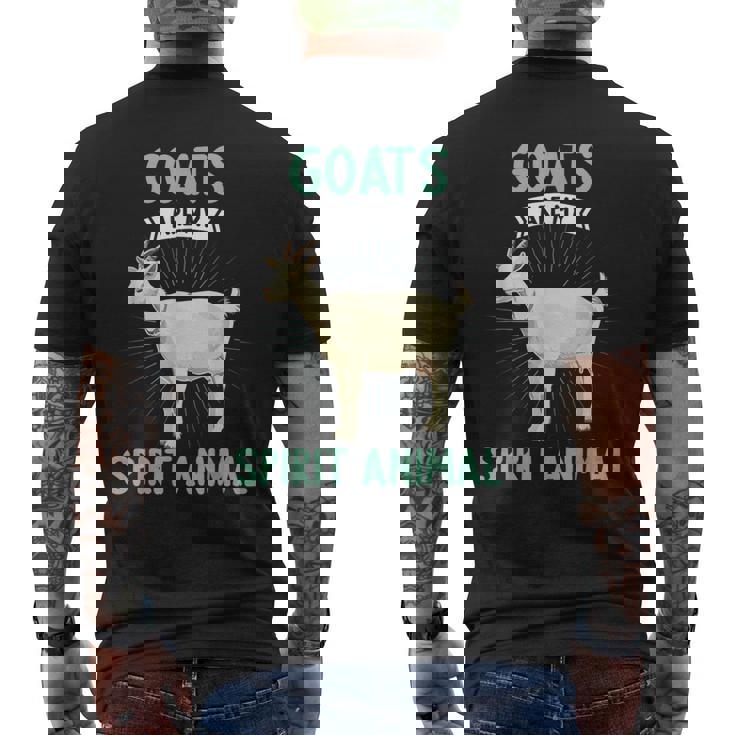 Goats Are Mypirit 動物ヤギ メンズTシャツ バックプリント