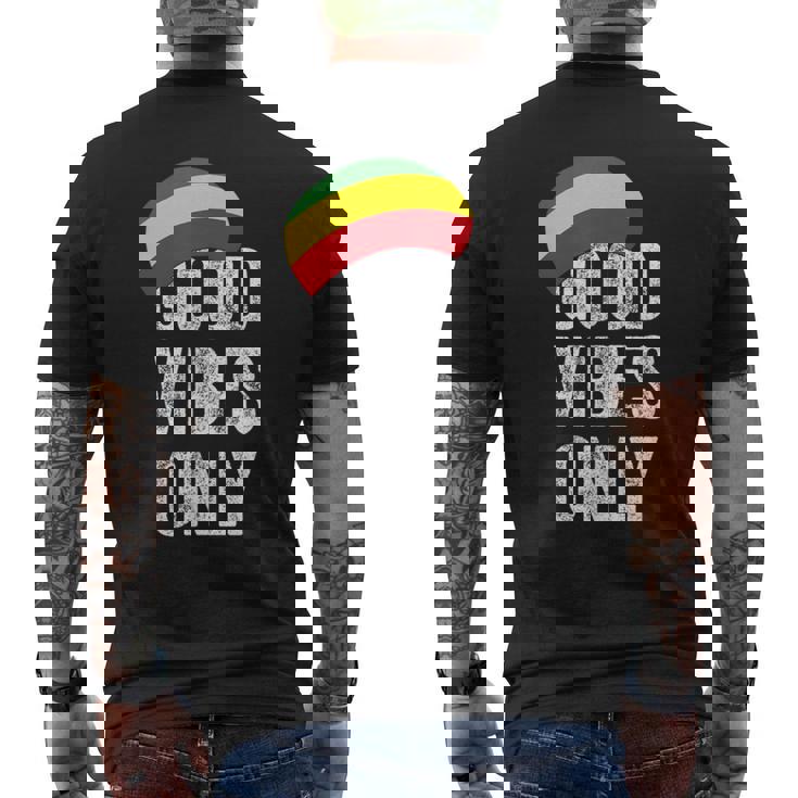 Goodibes Only レゲエ 帽子 レゲエ ラスタファリ ジャマイカ メンズTシャツ バックプリント