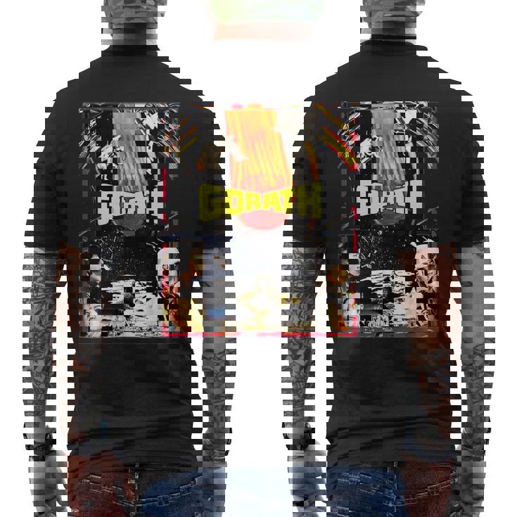 Gorathintageci-Fi Horror Desastre Camiseta Hombre Estampado Espalda