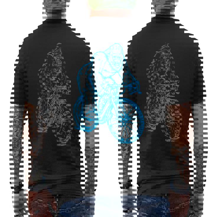 Gorilla サイクリング 自転車 クール モンキー おもしろい 動物 バイク メンズTシャツ バックプリント