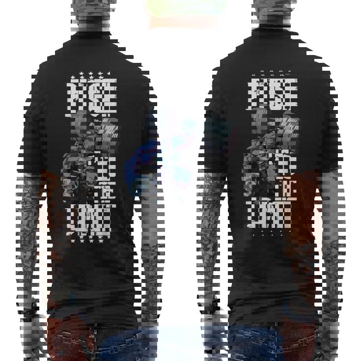 Gorilla プッシュリミットワークアウトダンベル ボディビルディング ジム フィットネス メンズTシャツ バックプリント