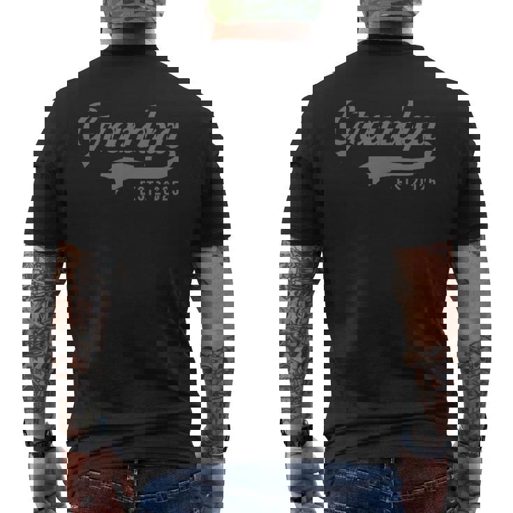 Grandpa Est 2025 Promoted To Grandpa 2025 New Grandpa Men's T-shirt Back Print