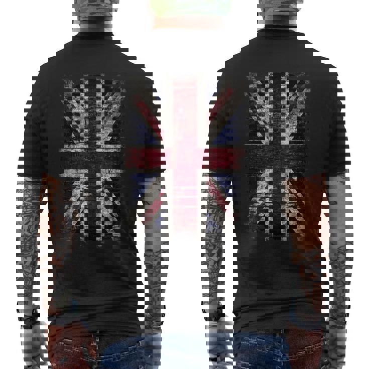 Grunge ユニオンジャック グラフィティ パンクスタイル メンズTシャツ バックプリント