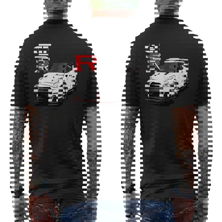 Gt R 35 Jdm ストリートレーシング ドラッグドリフト スポーツカー メンズTシャツ バックプリント