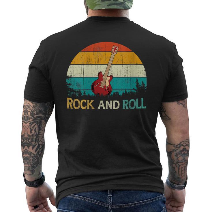 Guitar Musicintage Retrotyle Guitarist Rock And Roll T-shirt imprimé au dos