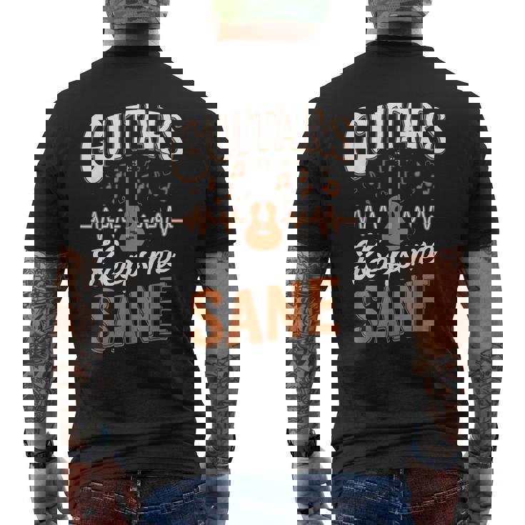 Guitars Keep Meane Pun Guitarists アコースティックギター メンズTシャツ バックプリント