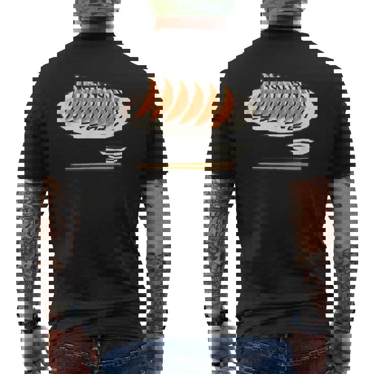 Gyoza Dumplings 和食 メンズTシャツ バックプリント