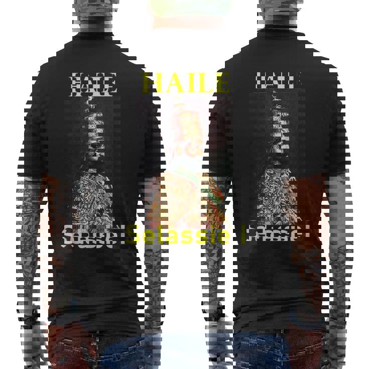 Haileelassie Rastafari In Mangas Camiseta Hombre Estampado Espalda