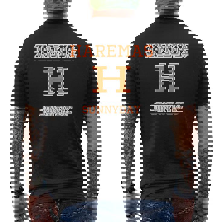 Haremas ハレマス 晴れます【変なデザイン屋さん】ブランド ロゴ パロディ 面白い メンズTシャツ バックプリント