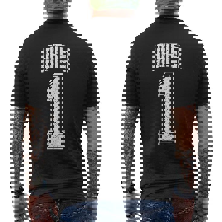 Harpereguidor Número 1 Greatest Fan Camiseta Hombre Estampado Espalda