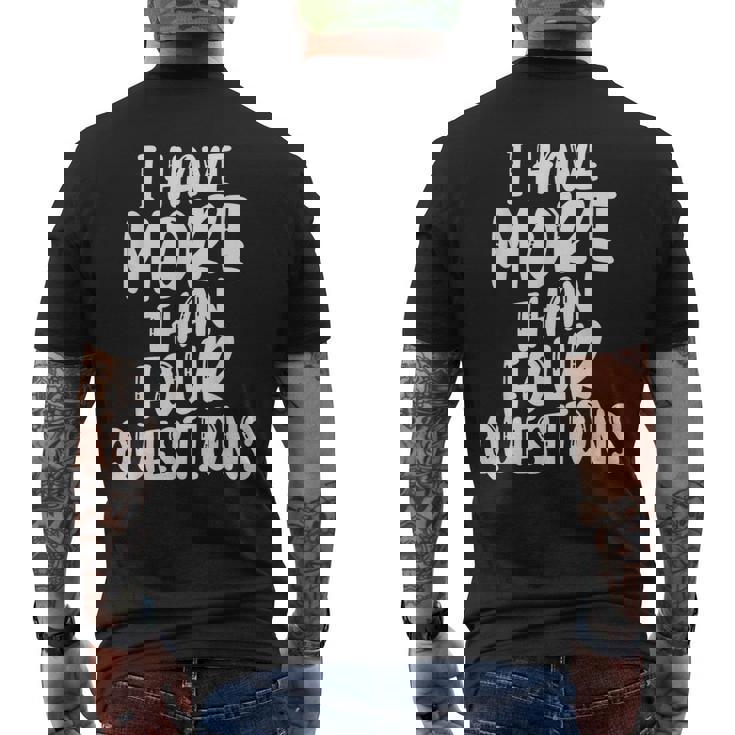 I Have More Four Questions 面白い ハッピー過越祭 キッズ メンズTシャツ バックプリント