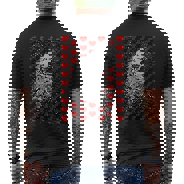 Heart Red メンズTシャツ バックプリント