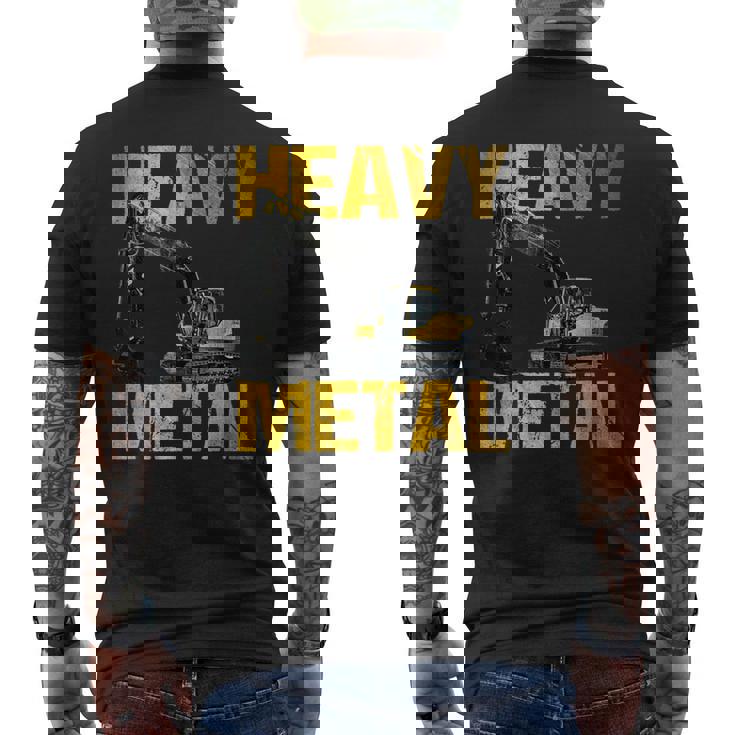 Heavy Equipment Operator Excavator Construction Backhoe メンズTシャツ バックプリント