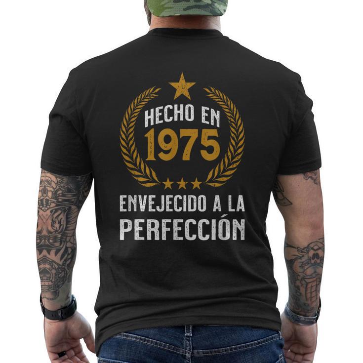 Hecho En 1975 Envejecido A La Perfección Cumpleaños Camiseta Hombre Estampado Espalda