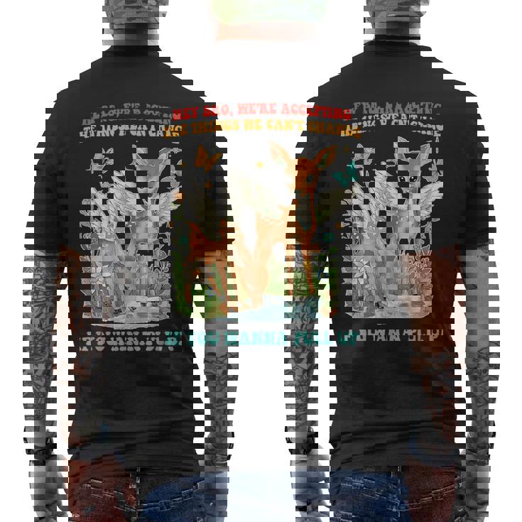 Hey Bro、We Accepting The Things We Can't Change メンズTシャツ バックプリント