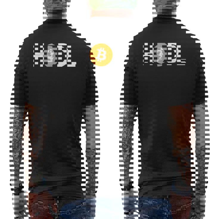 Hodl Fomo ビットコイン Btc メンズTシャツ バックプリント