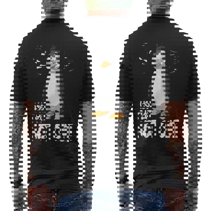 I Hold That Not Out デングリッシュのことわざ 面白い 楽しい メンズTシャツ バックプリント